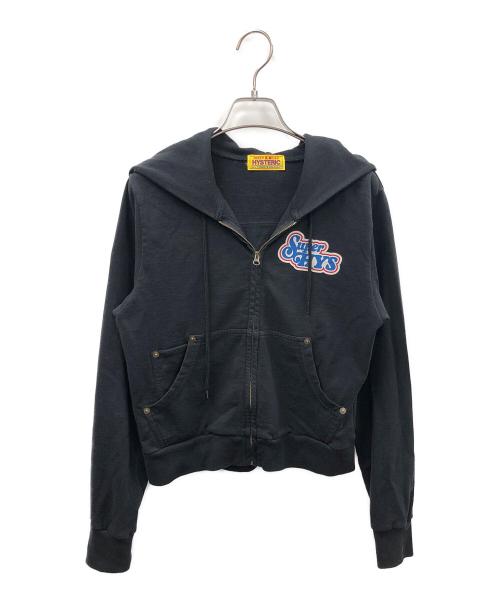 Hysteric Glamour（ヒステリックグラマー）Hysteric Glamour (ヒステリックグラマー) SUPER HYS ショート丈パーカー ブラック サイズ:FREEの古着・服飾アイテム
