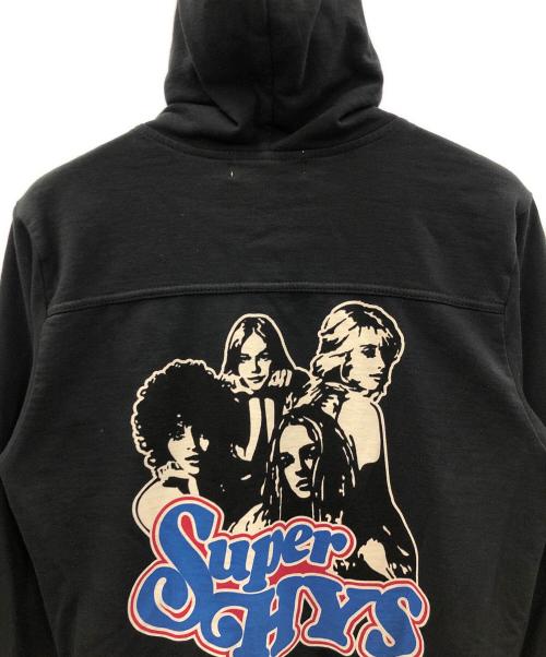 Hysteric Glamour（ヒステリックグラマー）Hysteric Glamour (ヒステリックグラマー) SUPER HYS ショート丈パーカー ブラック サイズ:FREEの古着・服飾アイテム