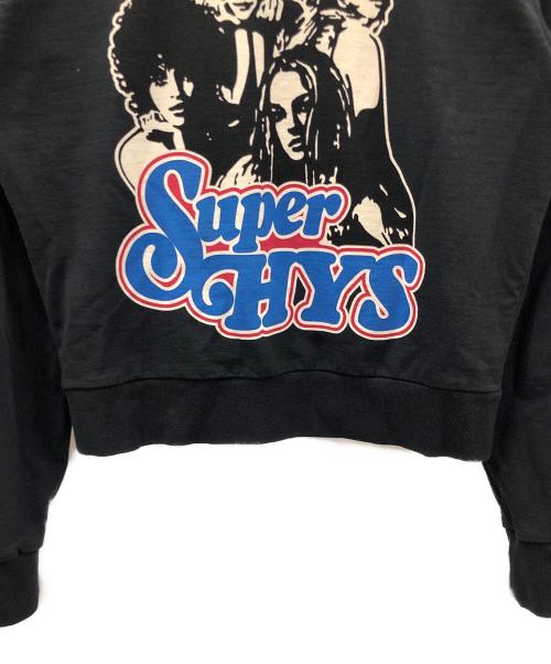 Hysteric Glamour（ヒステリックグラマー）Hysteric Glamour (ヒステリックグラマー) SUPER HYS ショート丈パーカー ブラック サイズ:FREEの古着・服飾アイテム