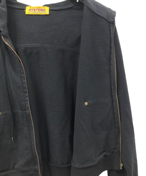 Hysteric Glamour（ヒステリックグラマー）Hysteric Glamour (ヒステリックグラマー) SUPER HYS ショート丈パーカー ブラック サイズ:FREEの古着・服飾アイテム