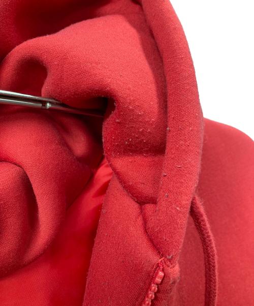 THE NORTH FACE（ザ ノース フェイス）THE NORTH FACE SUPREME (シュプリーム) ジップパーカー Down Filled Zip Up Hooded Sweatshirt（ダウン フィルド ジップ アップ フーデッド スウェットシャツ） レッド サイズ:Lの古着・服飾アイテム