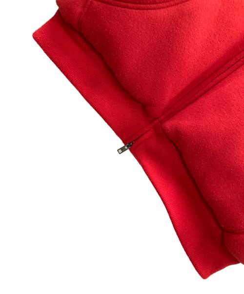 THE NORTH FACE（ザ ノース フェイス）THE NORTH FACE SUPREME (シュプリーム) ジップパーカー Down Filled Zip Up Hooded Sweatshirt（ダウン フィルド ジップ アップ フーデッド スウェットシャツ） レッド サイズ:Lの古着・服飾アイテム