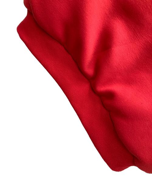 THE NORTH FACE（ザ ノース フェイス）THE NORTH FACE SUPREME (シュプリーム) ジップパーカー Down Filled Zip Up Hooded Sweatshirt（ダウン フィルド ジップ アップ フーデッド スウェットシャツ） レッド サイズ:Lの古着・服飾アイテム