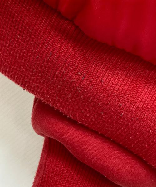 THE NORTH FACE（ザ ノース フェイス）THE NORTH FACE SUPREME (シュプリーム) ジップパーカー Down Filled Zip Up Hooded Sweatshirt（ダウン フィルド ジップ アップ フーデッド スウェットシャツ） レッド サイズ:Lの古着・服飾アイテム