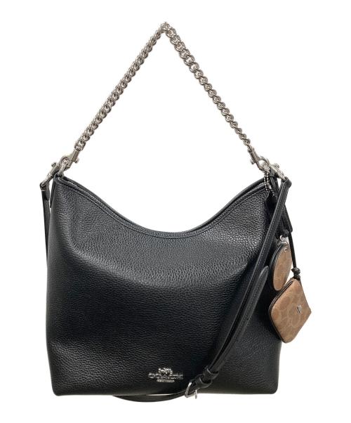 COACH（コーチ）COACH (コーチ) ローレル ラージ ショルダー バッグ ミラー チャーム アンド ポーチ ブラック サイズ:実寸サイズにてご確認ください。の古着・服飾アイテム
