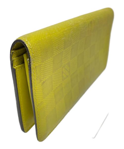 LOUIS VUITTON（ルイ ヴィトン）LOUIS VUITTON (ルイ ヴィトン) 長財布 ポルトフォイユ ブラザ ダミエ・アンフィニ イエロー サイズ:実寸サイズにてご確認ください。の古着・服飾アイテム