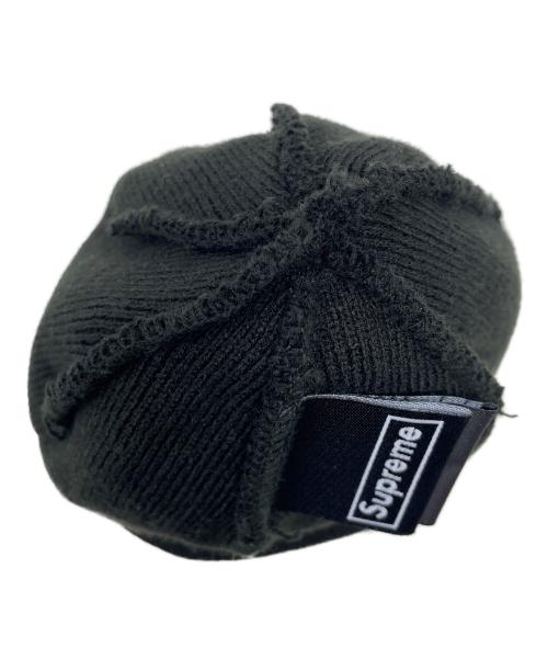 New Era（ニューエラ）New Era (ニューエラ) SUPREME (シュプリーム) ニットキャップ ブラック サイズ:実寸サイズにてご確認ください。の古着・服飾アイテム