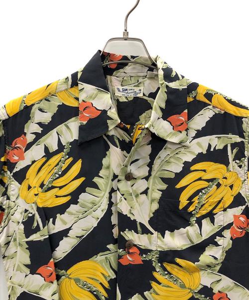 Sun Surf（サンサーフ）Sun Surf (サンサーフ) アロハシャツ ネイビー×イエロー サイズ:Mの古着・服飾アイテム