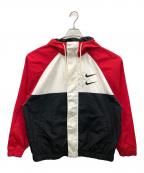 NIKEナイキ）の古着「ナイロンジャケット SWOOSH WOVEN JACKET (スウッシュ ウーブン ジャケット)」｜レッド×ブラック