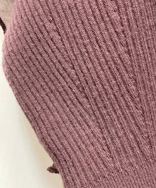 Snidel（スナイデル）Snidel (スナイデル) フリルドッキングニットプルオーバー ブラウン サイズ:F 未使用品の古着・服飾アイテム