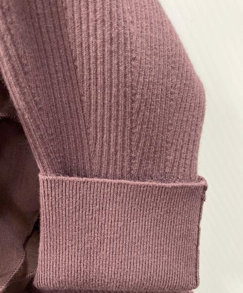 Snidel（スナイデル）Snidel (スナイデル) フリルドッキングニットプルオーバー ブラウン サイズ:F 未使用品の古着・服飾アイテム