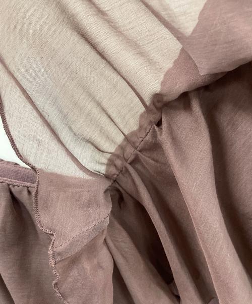 Snidel（スナイデル）Snidel (スナイデル) フリルドッキングニットプルオーバー ブラウン サイズ:F 未使用品の古着・服飾アイテム