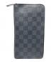 LOUIS VUITTON（ルイ ヴィトン）の古着「長財布 ジッピー オーガナイザー ダミエ・グラフィット」｜ブラック
