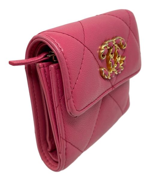 CHANEL（シャネル）CHANEL (シャネル) 3つ折り財布 スモールフラップウォレット ピンク サイズ:実寸サイズにてご確認ください。の古着・服飾アイテム