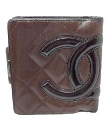CHANEL（シャネル）の古着「2つ折り財布 カンボン」｜ブラウン