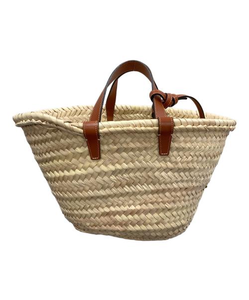CELINE（セリーヌ）CELINE (セリーヌ) バッグ クラシックパニエ ラフィア＆カーフスキン アイボリー×ブラウン サイズ:実寸サイズにてご確認ください。の古着・服飾アイテム