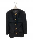 CHANELシャネル）の古着「ノーカラージャケット」｜ブラック