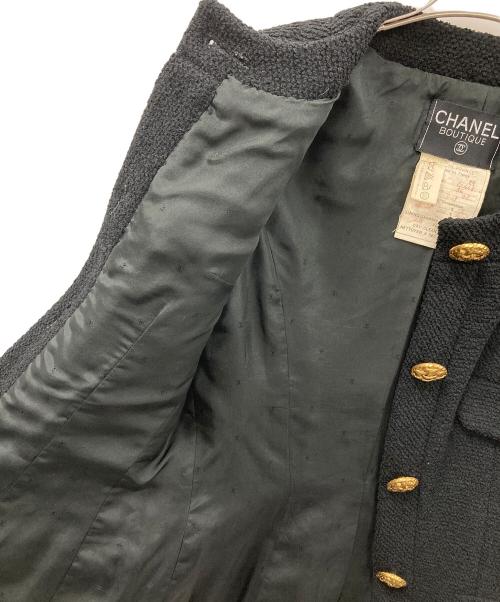 CHANEL（シャネル）CHANEL (シャネル) ノーカラージャケット ブラック サイズ:36の古着・服飾アイテム