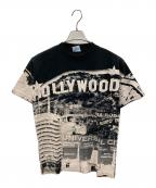 ALL SPORTオールスポーツ）の古着「Tシャツ HOLLYWOOD（ハリウッド）」｜ブラック×ホワイト