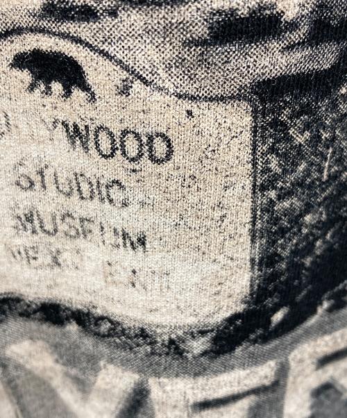 ALL SPORT（オールスポーツ）ALL SPORT (オールスポーツ) Tシャツ HOLLYWOOD（ハリウッド） ブラック×ホワイト サイズ:Mの古着・服飾アイテム