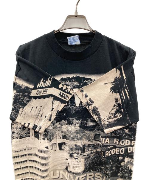 ALL SPORT（オールスポーツ）ALL SPORT (オールスポーツ) Tシャツ HOLLYWOOD（ハリウッド） ブラック×ホワイト サイズ:Mの古着・服飾アイテム