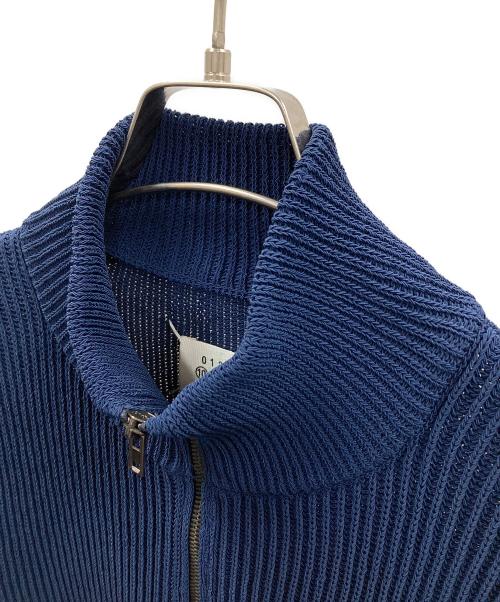 Maison Margiela（メゾンマルジェラ）Maison Margiela (メゾンマルジェラ) ジップカーディガン ドライバーズニット ブルー サイズ:1の古着・服飾アイテム