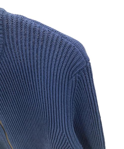 Maison Margiela（メゾンマルジェラ）Maison Margiela (メゾンマルジェラ) ジップカーディガン ドライバーズニット ブルー サイズ:1の古着・服飾アイテム