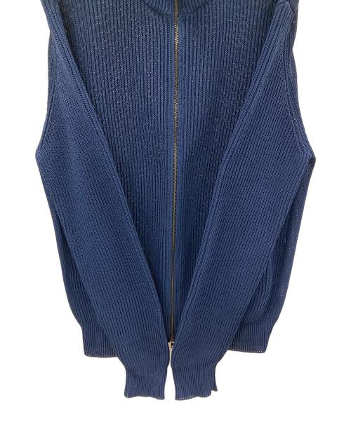Maison Margiela（メゾンマルジェラ）Maison Margiela (メゾンマルジェラ) ジップカーディガン ドライバーズニット ブルー サイズ:1の古着・服飾アイテム