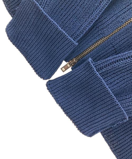 Maison Margiela（メゾンマルジェラ）Maison Margiela (メゾンマルジェラ) ジップカーディガン ドライバーズニット ブルー サイズ:1の古着・服飾アイテム