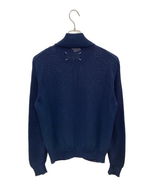 Maison Margiela（メゾンマルジェラ）Maison Margiela (メゾンマルジェラ) ジップカーディガン ドライバーズニット ブルー サイズ:1の古着・服飾アイテム
