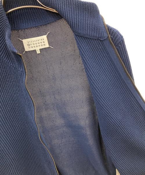 Maison Margiela（メゾンマルジェラ）Maison Margiela (メゾンマルジェラ) ジップカーディガン ドライバーズニット ブルー サイズ:1の古着・服飾アイテム
