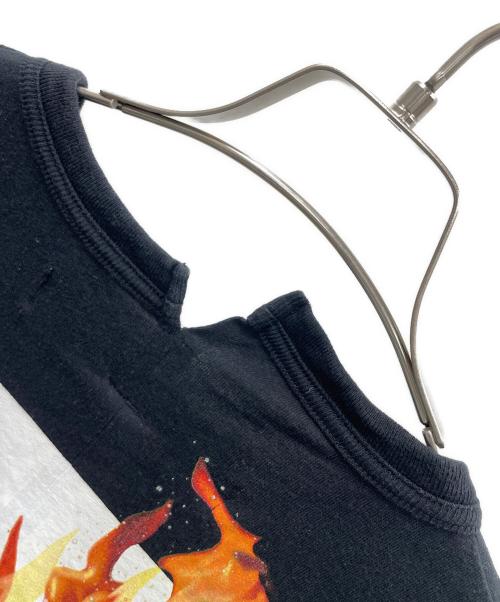 OFFWHITE（オフホワイト）OFFWHITE (オフホワイト) シャツ 18SS DIAG FIRE SPLICED S/S T-SHIRT（ダイアゴナル ファイア スプライスド 半袖Tシャツ） ブラック サイズ:Mの古着・服飾アイテム