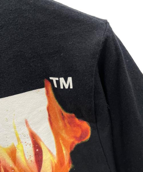 OFFWHITE（オフホワイト）OFFWHITE (オフホワイト) シャツ 18SS DIAG FIRE SPLICED S/S T-SHIRT（ダイアゴナル ファイア スプライスド 半袖Tシャツ） ブラック サイズ:Mの古着・服飾アイテム
