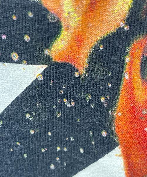 OFFWHITE（オフホワイト）OFFWHITE (オフホワイト) シャツ 18SS DIAG FIRE SPLICED S/S T-SHIRT（ダイアゴナル ファイア スプライスド 半袖Tシャツ） ブラック サイズ:Mの古着・服飾アイテム