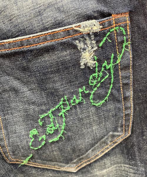 Ed Hardy（エド ハーディー）Ed Hardy (エド ハーディー) デニムパンツ スネイク&ジャガー インディゴ サイズ:32×34の古着・服飾アイテム
