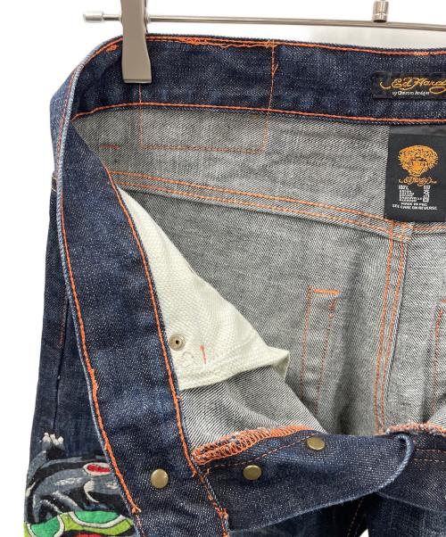 Ed Hardy（エド ハーディー）Ed Hardy (エド ハーディー) デニムパンツ スネイク&ジャガー インディゴ サイズ:32×34の古着・服飾アイテム