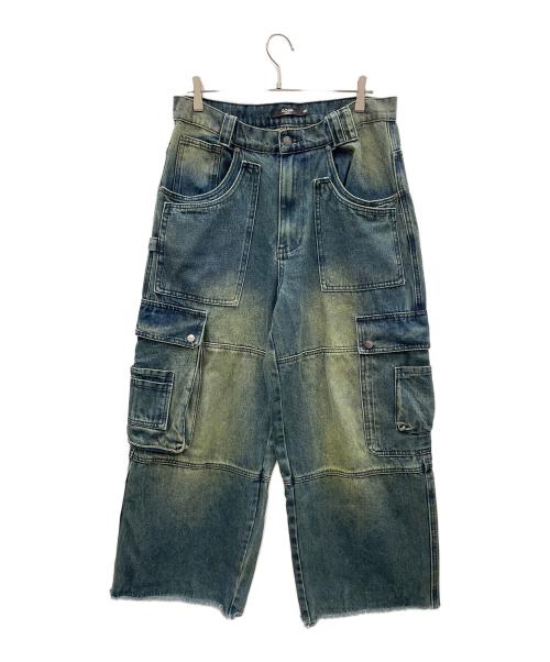 Jaded London（ジェイデッドロンドン）Jaded London (ジェイデッドロンドン) デニムカーゴパンツ MONSTER（モンスター） カーゴワイドデニム インディゴ サイズ:W32の古着・服飾アイテム
