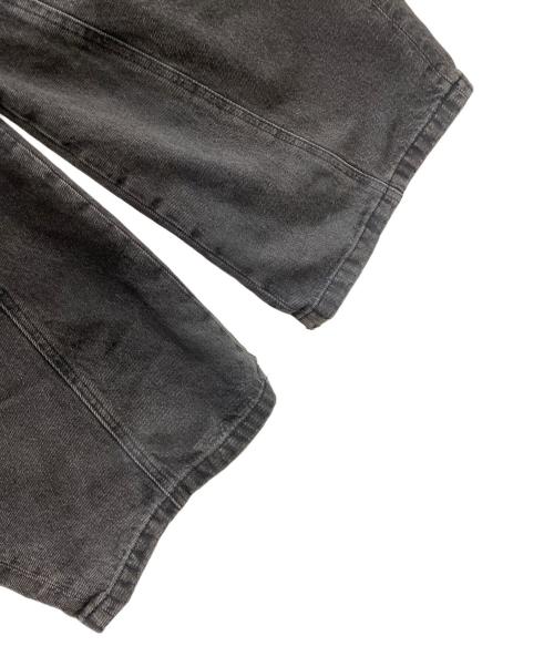 SUPPLIER（サプライヤー）SUPPLIER (サプライヤー) バギージーンズ Cross Leather Patch Baggy Denim Pants（クロス レザー パッチ バギー デニム パンツ） グレー サイズ:Lの古着・服飾アイテム