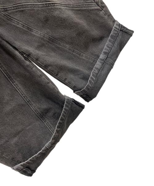 SUPPLIER（サプライヤー）SUPPLIER (サプライヤー) バギージーンズ Cross Leather Patch Baggy Denim Pants（クロス レザー パッチ バギー デニム パンツ） グレー サイズ:Lの古着・服飾アイテム