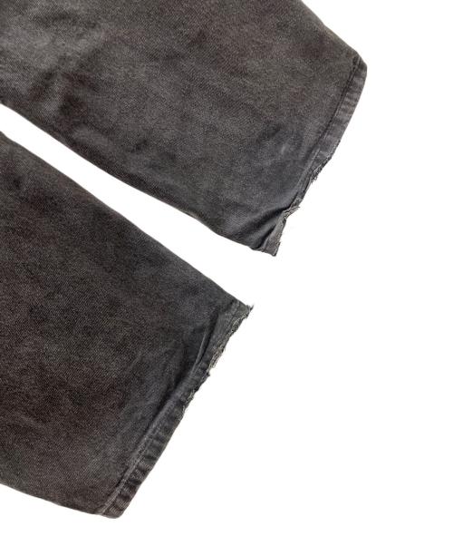 SUPPLIER（サプライヤー）SUPPLIER (サプライヤー) バギージーンズ Cross Leather Patch Baggy Denim Pants（クロス レザー パッチ バギー デニム パンツ） グレー サイズ:Lの古着・服飾アイテム