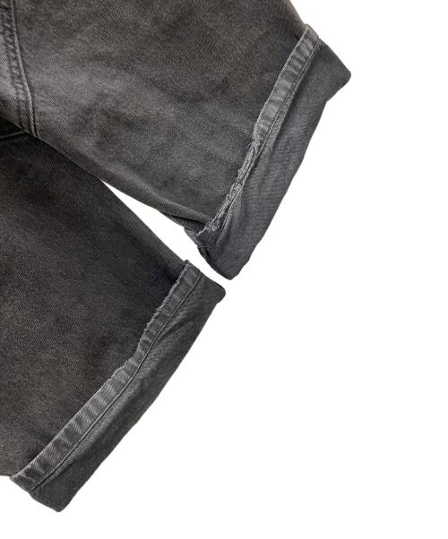 SUPPLIER（サプライヤー）SUPPLIER (サプライヤー) バギージーンズ Cross Leather Patch Baggy Denim Pants（クロス レザー パッチ バギー デニム パンツ） グレー サイズ:Lの古着・服飾アイテム