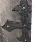 中古・古着 SUPPLIER (サプライヤー) バギージーンズ Cross Leather Patch Baggy Denim Pants（クロス レザー パッチ バギー デニム パンツ） グレー サイズ:L：8000円