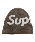 SUPREMEシュプリーム）の古着「ニット帽 21AW Big Logo Beanie（21AM ビッグ ロゴ ビーニー）」｜ブラウン