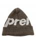 SUPREME (シュプリーム) ニット帽 21AW Big Logo Beanie（21AM ビッグ ロゴ ビーニー） ブラウン サイズ:実寸サイズにてご確認ください。：6000円