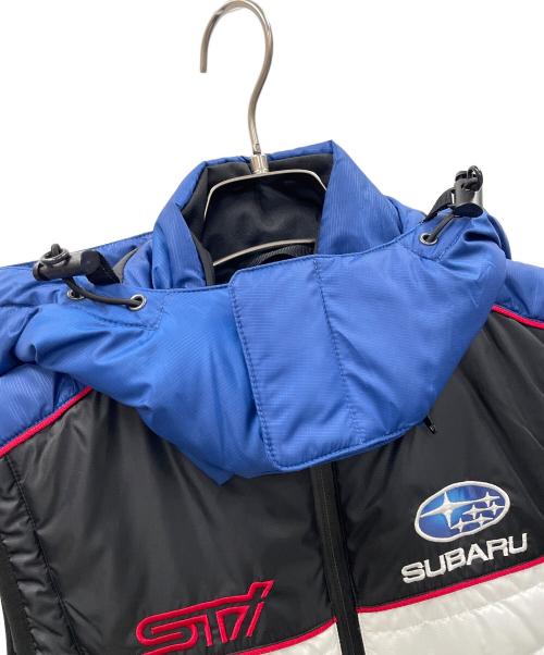SUBARU（スバル）SUBARU (スバル) 中綿ベスト STI ブルー×ホワイト サイズ:Mの古着・服飾アイテム