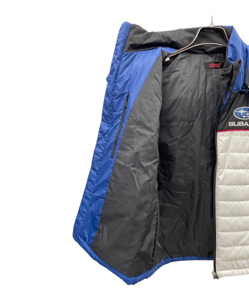SUBARU（スバル）SUBARU (スバル) 中綿ベスト STI ブルー×ホワイト サイズ:Mの古着・服飾アイテム