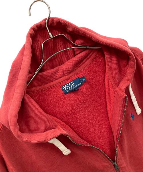 POLO RALPH LAUREN（ポロ・ラルフローレン）POLO RALPH LAUREN (ポロ・ラルフローレン) ジップパーカー レッド サイズ:XLの古着・服飾アイテム