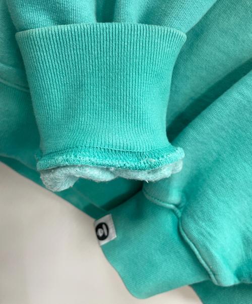 Aape BY A BATHING APE（エーエイプ バイ アベイシングエイプ）Aape BY A BATHING APE (エーエイプ バイ アベイシングエイプ) スウェット タイダイ エイリアン レタープリント クルーネック プルオーバー ミントグリーン サイズ:Mの古着・服飾アイテム