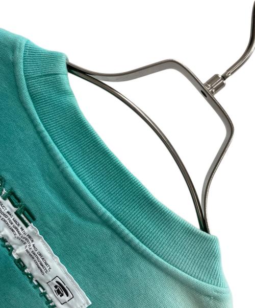 Aape BY A BATHING APE（エーエイプ バイ アベイシングエイプ）Aape BY A BATHING APE (エーエイプ バイ アベイシングエイプ) スウェット タイダイ エイリアン レタープリント クルーネック プルオーバー ミントグリーン サイズ:Mの古着・服飾アイテム
