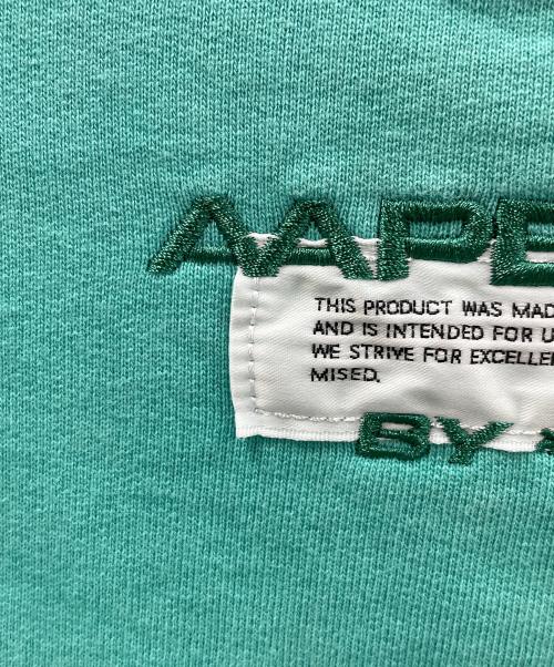 Aape BY A BATHING APE（エーエイプ バイ アベイシングエイプ）Aape BY A BATHING APE (エーエイプ バイ アベイシングエイプ) スウェット タイダイ エイリアン レタープリント クルーネック プルオーバー ミントグリーン サイズ:Mの古着・服飾アイテム